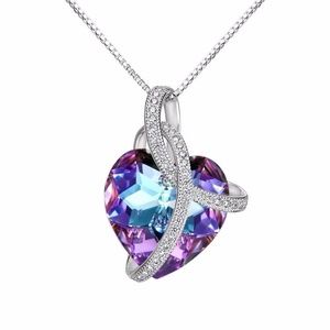 925 Sterling Silver CZ 'Courageous Heart' Necklace